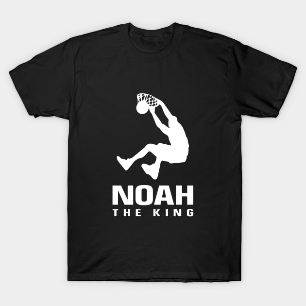 Noah Custom Player Basketball Your Name The King T-Shirt by Baseball Your Name